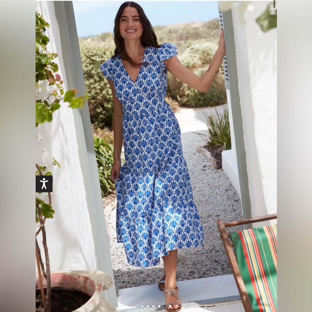 Boden: May Cotton Midi Tea Dress 14R
“Surf the Web, Shells”